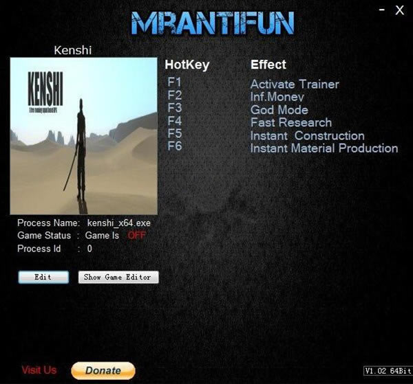 kenshi޸_ʿkenshi޸ v1.0.7 MrAntiFun棨64λ-